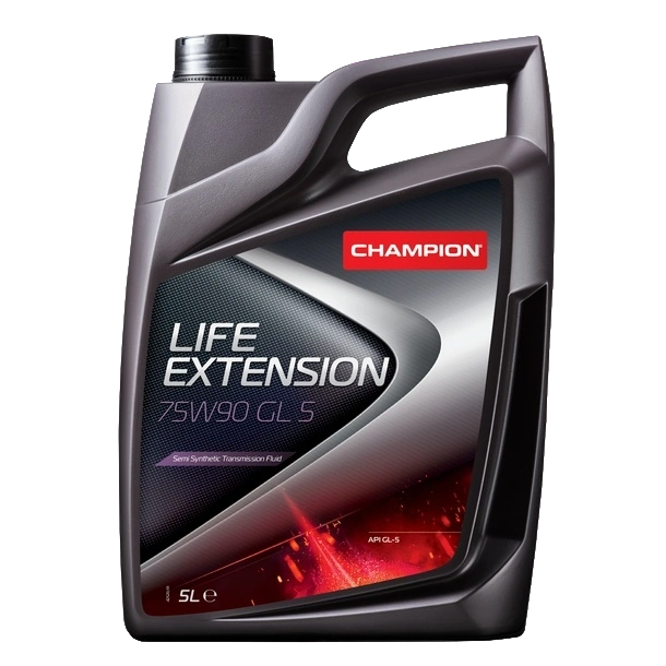 CHAMPION LIFE EXTENSION 75W90 GL5 4л (Champion Oil 8220715) Полусинтетическое трансмиссионное масло для дифференциалов с характеристиками “extreme pressure” (экстремальные нагрузки) с самоблокирующимся механизмом, для которых необходимо масло с низкой вязкостью. Применяется в гипоидных задних мостах с самоблокирующимся механизмом и раздаточных коробках высокомощных автомобилей, кроссоверов и машин с полным приводом (AWD).