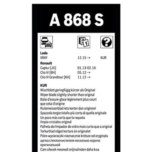 Щетки стеклоочистителя Lada Xray Bosch 3397007868