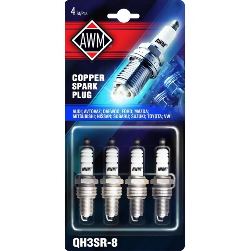 Свечи зажигания карбюратор, 8кл. инжектор AWM QH3SR-8