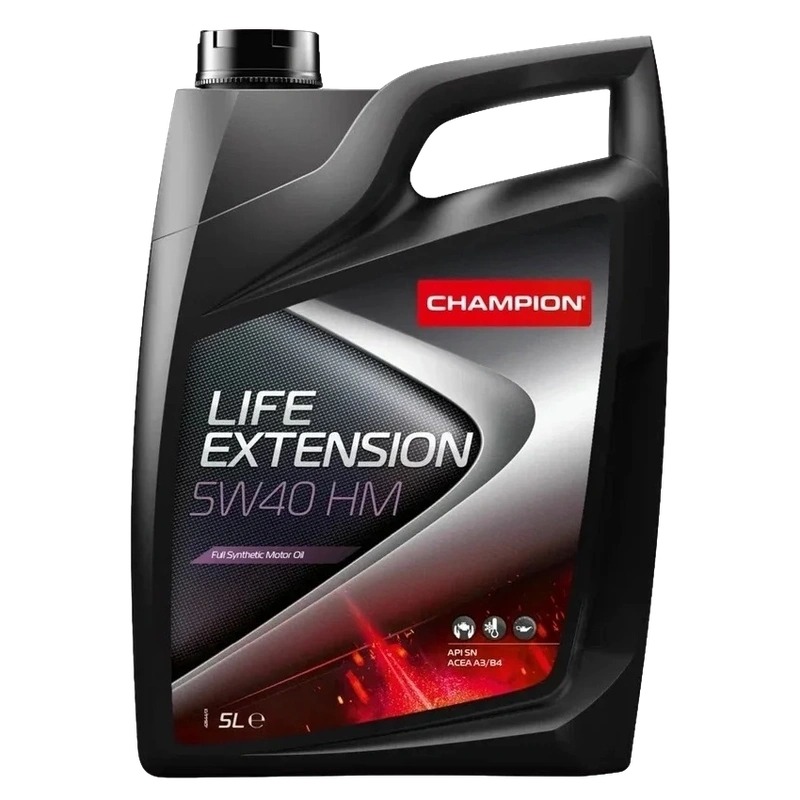 CHAMPION 8227844 LIFE EXTENSION 5W40 HM 5л Масло для ДВС с турбонаддувом и прямым впрыском топлива без DPF.