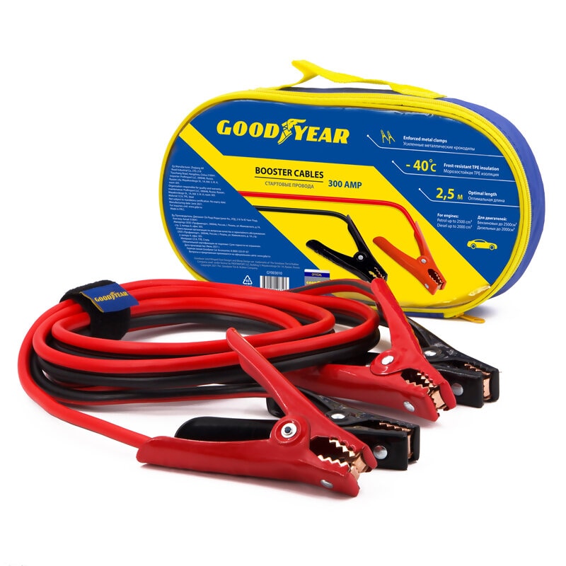 GY003010 GOODYEAR Провода прикуривания (стартовые провода) 300A 3,5м (сумка)
