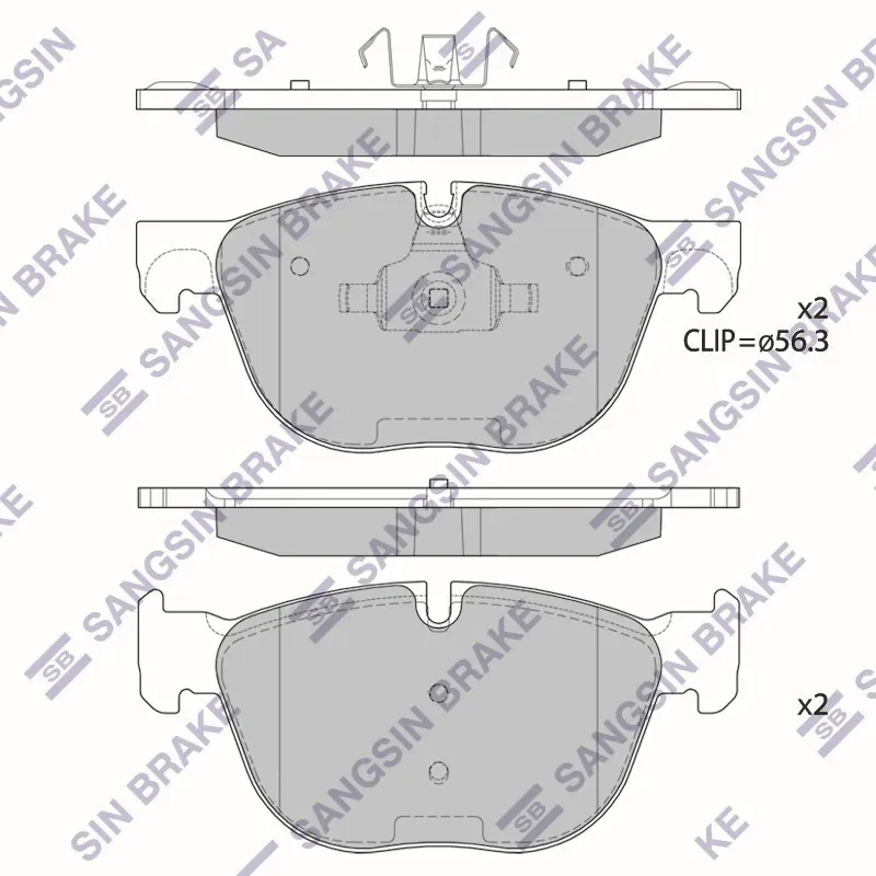Колодки передние BMW X5/X6 08- Sangsin SP2172