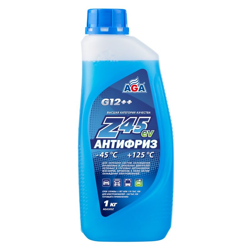 Антифриз для электромобилей AGA Z45 G12++ -45C 1кг
