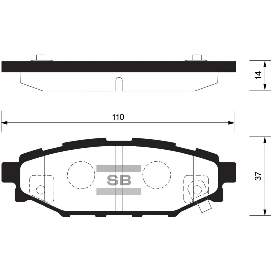 SANGSIN SP2118 Колодки тормозные дисковые задние Серия:HI-Q SUBARU FORESTER (SH), SUBARU XV (GP)