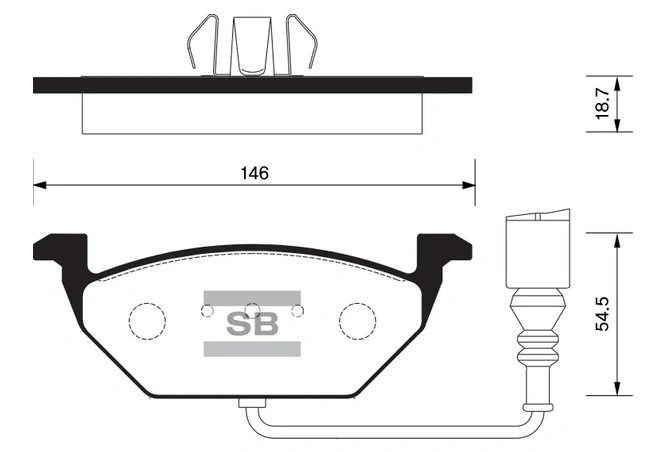 SP2025 SANGSIN колодки дисковые передние Audi A2 1.4i/1.6FSi/1.4TDi 00>, Skoda Fabia 1.4i/1.9TDi 00>