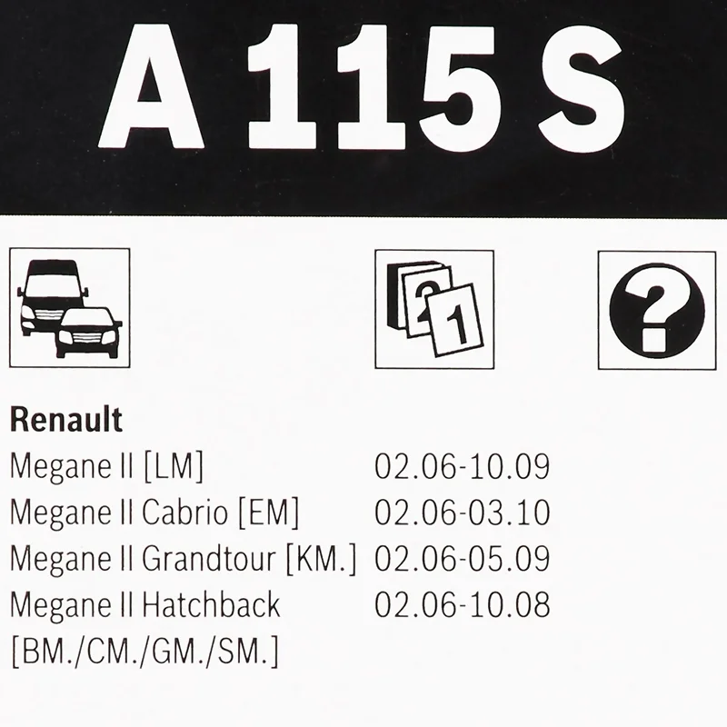 Щетки стеклоочистителя RENAULT MEGANE IV Aerotwin 600/450 мм Bosch 3397007115