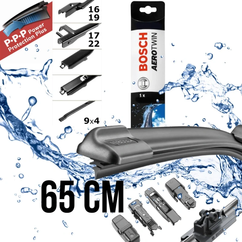 BOSCH AEROTWIN PLUS 3 397 006 952 Bosch AP650U Щетка стеклоочистителя с технологией Power Protection Plus, бескаркасная 650 мм, 4 адаптера (7 типов креплений)